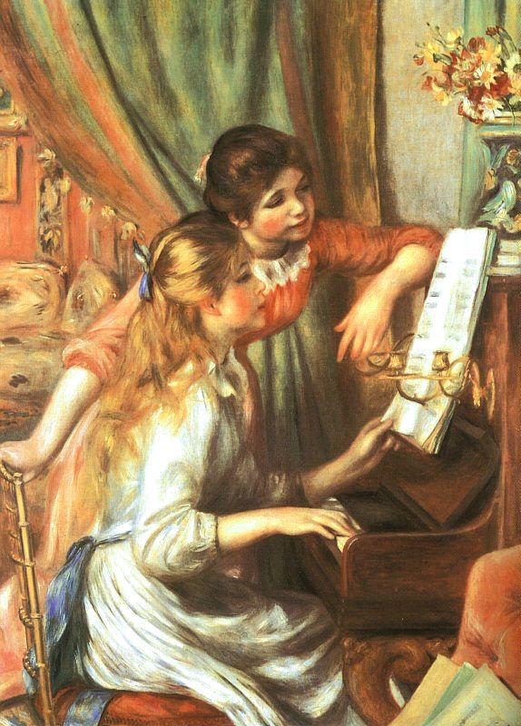Pierre Renoir Two Girls at the Piano Germany oil painting art